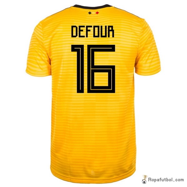 Camiseta Belgica Replica Segunda Ropa Defour 2018 Amarillo